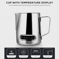 thumbnail image 3 of Milk Frother Temperature Display Milk Frother Pot and Cup for Latte Art 350ml, 3 of 7