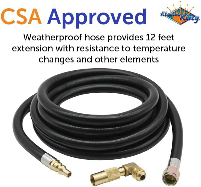 Flame King Propane 12-ft Quick Connect Hose Adapter for Blackstone & Flame King Griddle