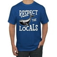 thumbnail image 2 of Wild Bobby Respect The Locals Save Our Oceans Whale Animal Lover Men Graphic Tee, Royal, 4X-Large, 2 of 6