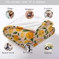 thumbnail image 3 of Cute Orange Throw Blanket - 50x60in,Ultra Soft, Cozy Lightweight Flannel,Smiling Oranges and Citrus Blankets - Gifts for Kids & Fruit Lovers,for Couch Office Travel,Home Living Room Decor, 3 of 5