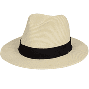 MAYLISACC Sun Hats for woman Wide Brim Panama Hat Beach Hat Straw Hats for Sun Protection Foldable Fedora Hats UPF50