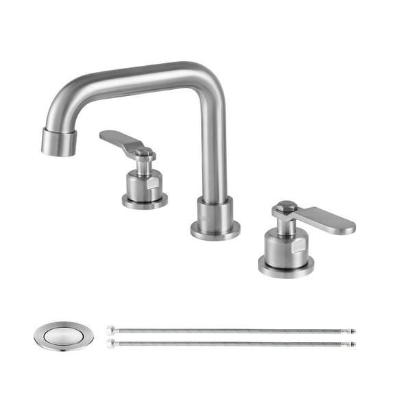 PARLOS 2-Handle Widespread Bathroom Sink Faucet , Brushed Nickel