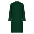 thumbnail image 5 of IROINNID Formal Dress for Women Wedding Guest Evening Night Party Dress Elegant Plus Size Dress Round-Neck Sundresses Knee Long Sleeve Dress,Green, 5 of 5