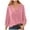 Pink, variant on Vintage Velvet Tops for Women Casual 3/4 Sleeve Shirts Dressy Cowl Neck Pullover Top Drape Ruched Front Party Blouses Loose Solid Color Shirt Blouse