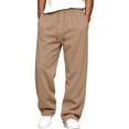 thumbnail image 3 of Garbnen Baggy Sweatpants Men Workout Athletic Gym Straight Leg Sweatpants for Men Elastic Waist S-5xl Men Trousers Pants Lightweigh Fall Winter Lounge Pants with Pocket Camel 4XL, 3 of 8