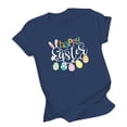 thumbnail image 1 of MesaSe T-Shirt Joyeuses Pâques pour Femmes Col Rond Manches Courtes Coupe Ample Décontractée Imprimé Bunny, 1 of 3