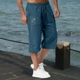 thumbnail image 2 of YDLCAFD Men Pants Casual Slim Jogging In Spring And Summer Relaxing And Relaxing Beach Vacation Nine Point Sweatpants, 2 of 4