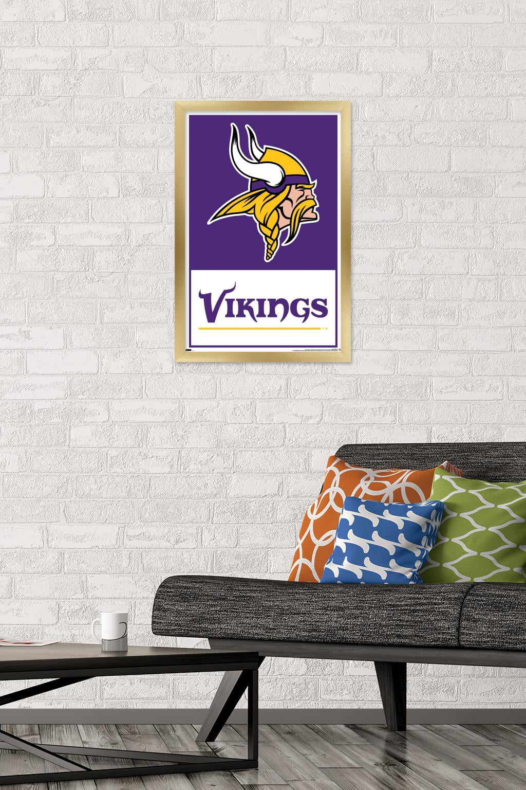 NFL Minnesota Vikings - Logo 21 Wall Poster, 14.725" x 22.375", Framed