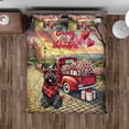 thumbnail image 4 of Be My Valentine's Scottish Terrier Truck Full of Love Flower Balloon Quilt Bedding Set Scottie Dog Lover Gifts 1 Blanket Bed Cover 2 Pillowcases - 02029, 4 of 5