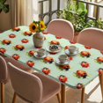 thumbnail image 3 of Cute Ladybugs Table Cloths for 5 Foot Rectangle Tables, Spring Botanical Leaves Green Patio Waterproof Elastic Fitted Tablecloths, Washable Rectangular Table Cover for Camping, 3 of 8
