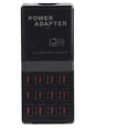 thumbnail image 1 of Hub De Estación De Carga USB, Concentrador De Carga USB De Cargador De 110-240 V, Cargador Rápido De Plástico Negro Para Todos Los Teléfonos Universales Globales, 1 of 7