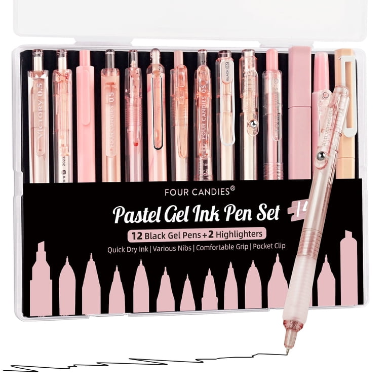 Four Candies 14-Piece Pastel Gel Pen Set, Fine Point photo 1