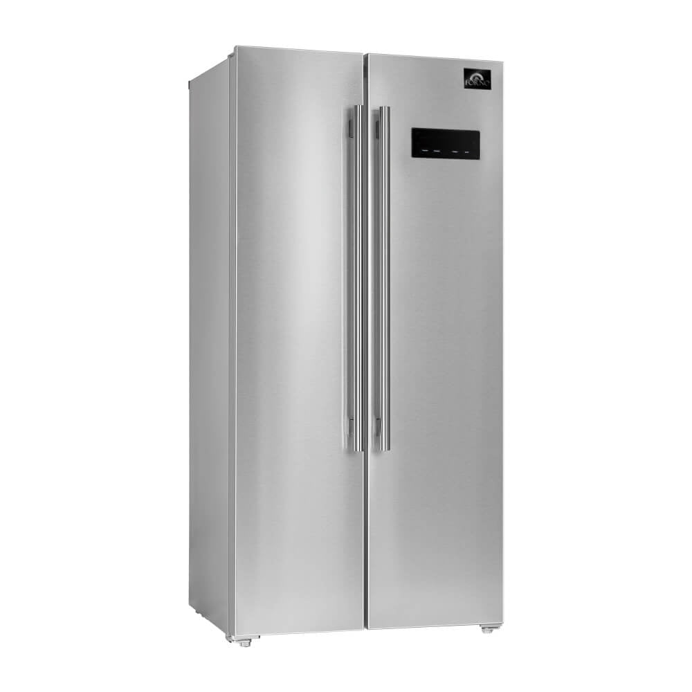 FORNO Salerno 33" Side-by-Side 15.6 Cu.Ft. Stainless Steel Refrigerator
