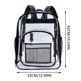 thumbnail image 3 of Large Clear Backpack Heavy Duty Stadium Approved See Through Bookbags Waterproof PVC Transparent Backpacks, 3 of 3