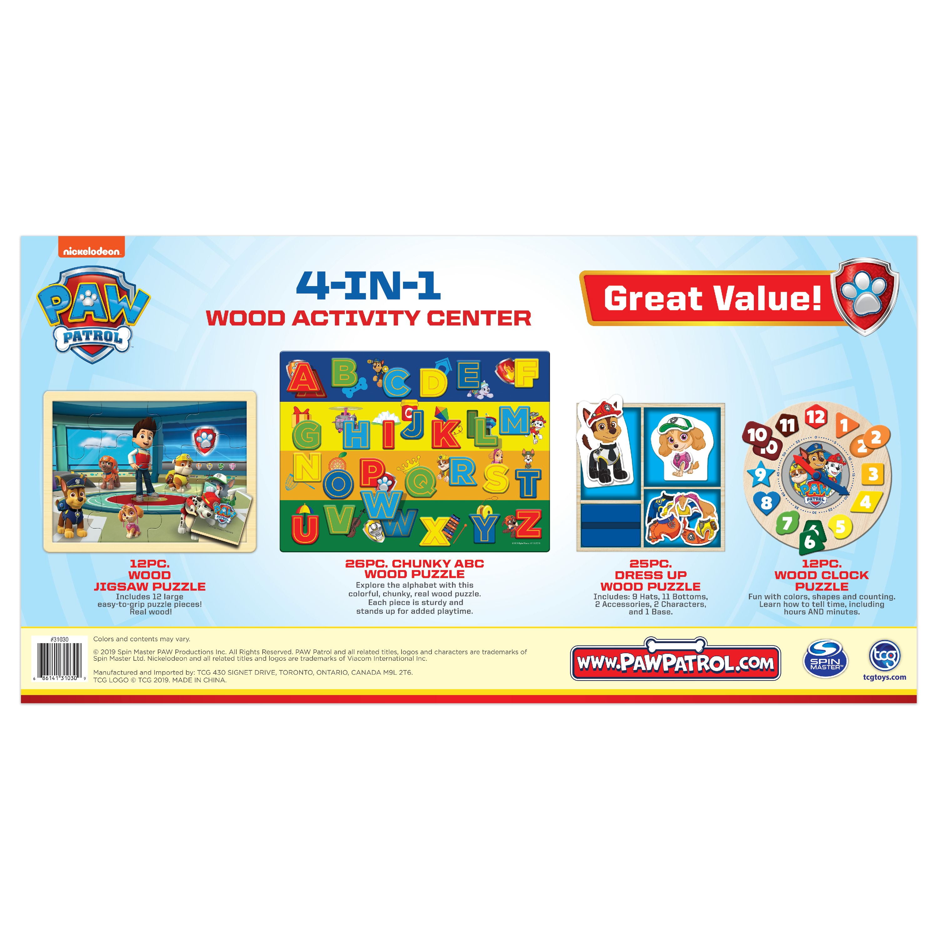 Paw Patrol 4 In 1 Wood Activity Center Walmart Com Walmart Com