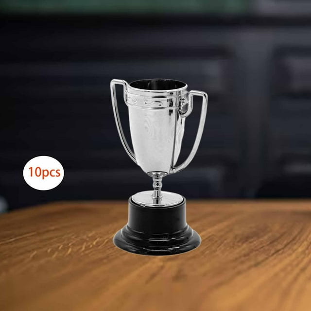 10 mini trofeos portátiles, resistentes y multiusos, pequeños trofeos para niños, para competiciones, , decoraciones de fiestas y ceremonias. Argén