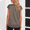 thumbnail image 4 of XYAIXT Short Sleeve T-shirt for Women Fashionable Print V Neck Ladies Blouse Summer Tops Casual Loose, 4 of 6