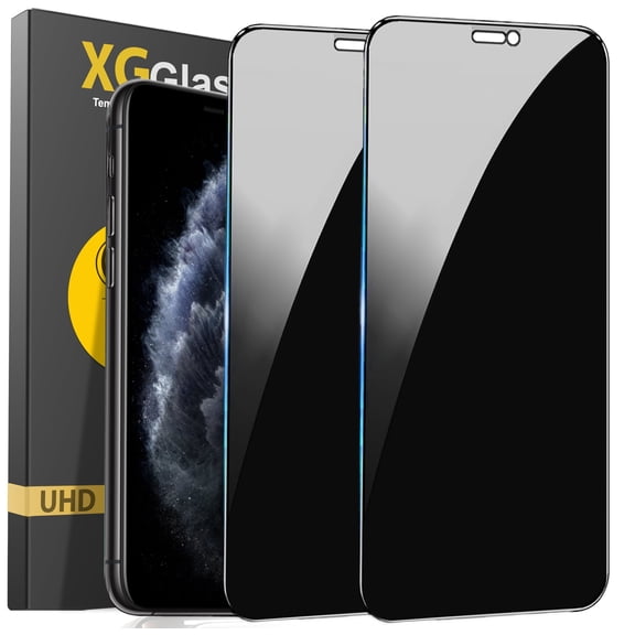 Apple iPhone 11 Pro Max / iPhone Xs Max Privacy Screen Protector, 2-Pack Shatterproof Tempered Glass Film 6.5"