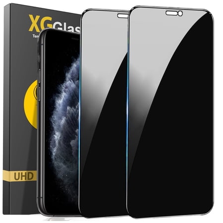 Apple iPhone 11 Pro Max / iPhone Xs Max Privacy Screen Protector, 2-Pack Shatterproof Tempered Glass Film 6.5"