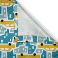 thumbnail image 6 of Ambesonne Urban Valance & Curtain, Autos Cartoon Traffic City, 55"x30", Pale Coffee and Azure Blue, 6 of 7