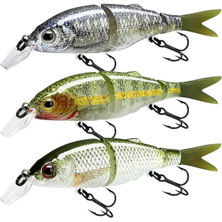 3 Segmented Fishing Lure Soft Tail Jointed Swimbait