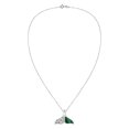 thumbnail image 4 of Ethereal Whale Tail Malachite Inlay Sterling Silver Necklace, 4 of 6