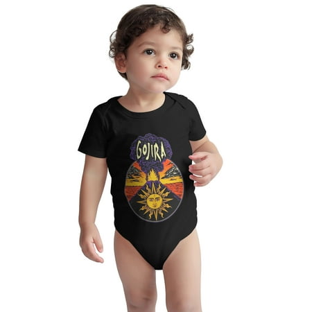 

gojira Baby Onesie sun(3) Toddler Baby Boys Girls Short-Sleeve Bodysuits Cotton Romper Black 18 Months