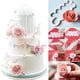 thumbnail image 4 of Decoración de pasteles Flores de pasta de goma Artesanía con azúcar Molde de rosa más fácil de la historia Molde para hacer rosas de fondant (3 piezas blancas), 4 of 5
