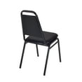 thumbnail image 4 of Romig Cain 36 in. Round X-Base Breakroom Table- Mahogany & 4 Restaurant Stack Chairs- Black, 4 of 8