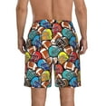 thumbnail image 3 of Naloa American Football Men's Beach Shorts, Surfing shorts, Swim trunks, Quick Dry Swim Trunks for Surfing Beach Fun - 3X-Large, 3 of 9