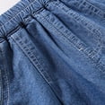 thumbnail image 5 of Bovxnpu Boys Wide Leg Capris Pants Denim Straight Leg Boys Summer Solid Elastic Waist Casual Pocket Pants, 5 of 9