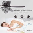 thumbnail image 6 of 52-in Farmhouse Ceiling Fan with Dual Crystal Shade, 5-Blade Reversible Ceiling Fan with Light Kit and Remote 3 Speed (High, Mid, Low), No Include Bulb,suitable for Living Room Bedroom, 6 of 7