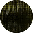 thumbnail image 1 of Ahgly Company Indoor Round Abstract Yellow Modern Area Rugs, 5' Round, 1 of 4