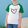 thumbnail image 5 of Babcutegg Kids Short T-Shirts for Girls Boys Short Tops Sleeve Round Neck Shirt Pullover Green Size 9 Years, 5 of 9