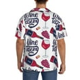thumbnail image 5 of Disketp Men's Hawaiian Red Wine Glass Bottle Print Shirts Button Down Holiday Beach Shirts-Large, 5 of 7