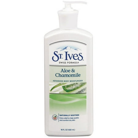 St Ives Swiss Formula: Aloe & Chamomile Advanced Body Moisturizer, 18 Fl Oz