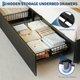 thumbnail image 5 of QinaQin Base de cama tapizada con cabecera y 2 cajones, luz LED, contacto y puerto USB, tapizado suave tipo plush, diseño moderno silencioso y funcional para recámara, 5 of 9