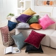 thumbnail image 5 of Taibuwu Pack of 2 Couch Throw Pillow Covers 20x20 Inch Sage Green Farmhouse Decorative Pillow Covers with Stitched Edge Soft Chenille Solid Dyed Spring Pillow Covers for Sofa Bed Living Room, 5 of 5