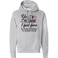 thumbnail image 2 of Inktastic Yes I'm Pregnant I Feel Fine No You Cant Touch My Belly Adult Hoodie Sweatshirt, 2 of 4
