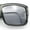 Grey - Silver Mirror, variant on Mens Rectangle 90s Thick Horn Rim Skater Sport Plastic Sunglasses Black - Green