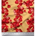 thumbnail image 1 of Soimoi Cotton Jersey Fabric Raspberry,Strawberry & Cherry Fruits Print Fabric by The Yard 58 Inch Wide, 1 of 3