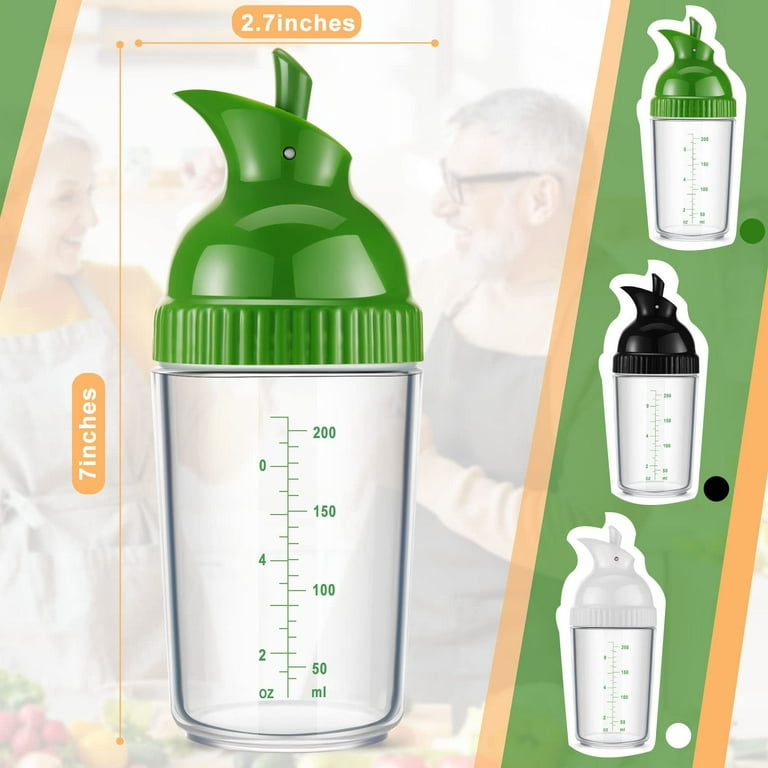 Salad Dressing Shaker Manual Mixer Bottle Leakproof Dishwasher