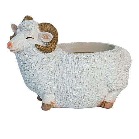 

Animal Decorative Flowerpot Ornaments Resin Pastoral Style for Office Study Desk