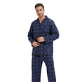 thumbnail image 2 of GLOBAL Men's Long Sleeve Flannel Pajamas Sets 100% Cotton Sleepwear Top and Bottom, Size S-3XL, 2 of 5