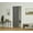 City Grey, variant on Spectrum Elite 48 in. x 80 in. Vinyl Accordion Folding Closet Door, Retractable Room Divider, Trim to Fit, Reversible, Satin Silver
