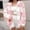 Pink(New), variant on PNTUTB Women's Color-blocked Checkered Fleece Warm Long Sleeve Hooded Casual Cardigan Coat with Pocket