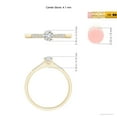 thumbnail image 6 of ANGARA Natural Diamond Tapered Shank Engagement Ring in 14K Yellow Gold for Women (Size-4.1mm| Color-H| Clarity-SI2) | April Birthstone, Anniversary, Jewelry Gift for Women | Natural Diamond Ring, 6 of 10