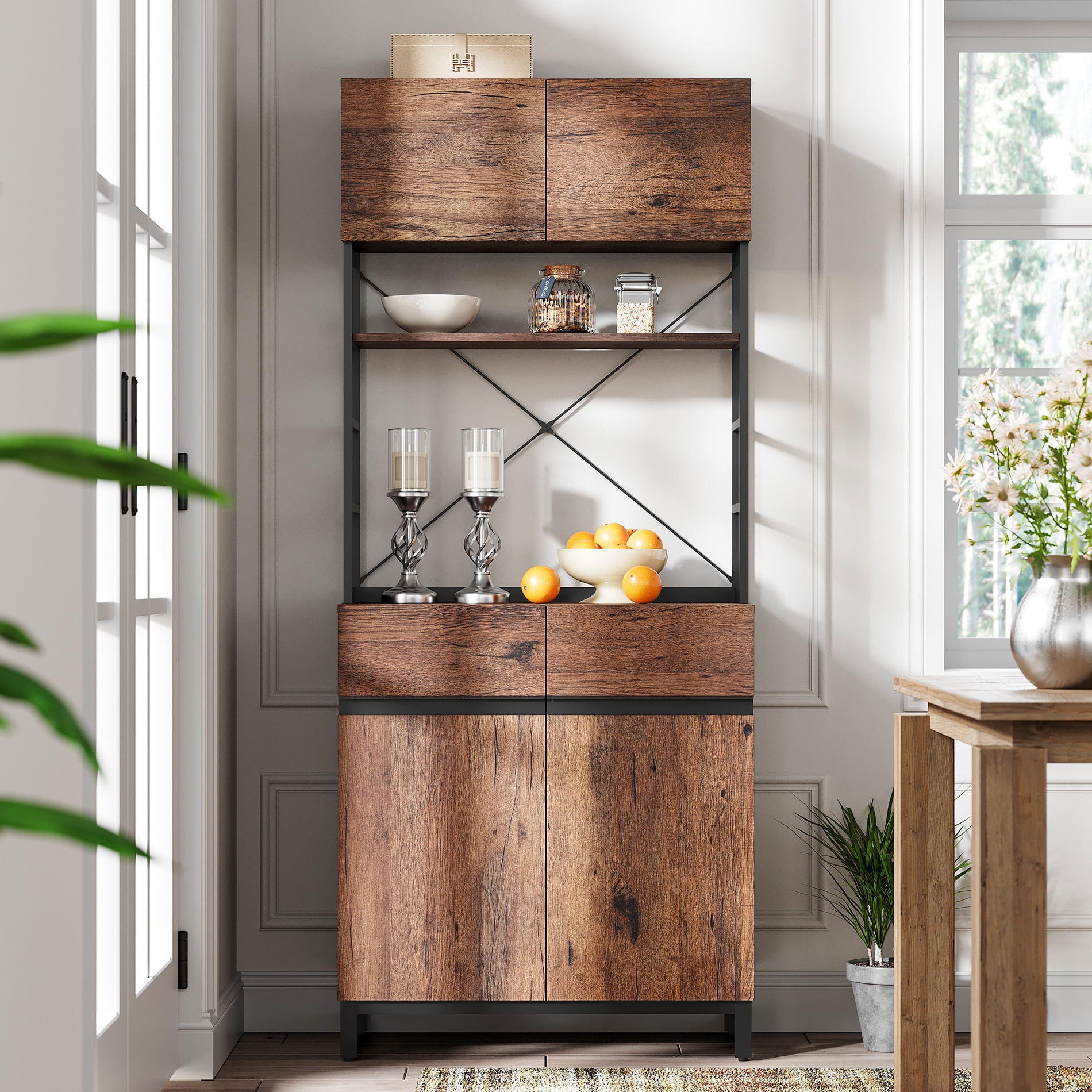 WAMPAT Kitchen Pantry Storage with Doors and