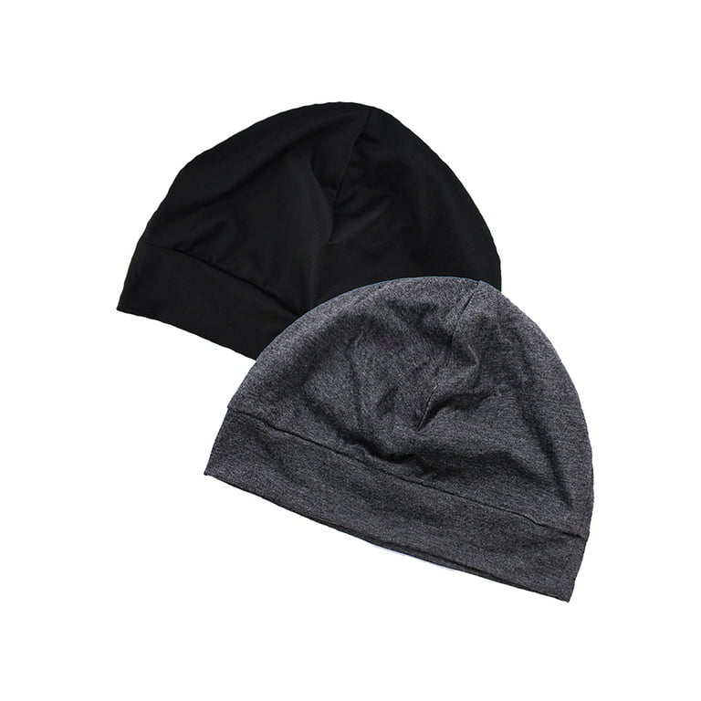 Syhood Black 4 Pack Soft Cotton Sleep Caps Men's One Size NEW - beyond  exchange
