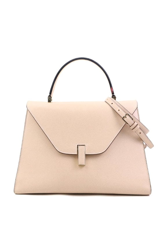 Pre-Owned Valextra Handbag Shoulder Bag Large Iside Leather Pink Beige Women's 90115a